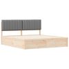 vidaXL R&aacute;m postele s čalouněn&yacute;m čelem s čelo Světle &scaron;ed&aacute; 180 x 200 cm