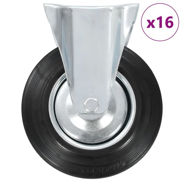 vidaXL 16 ks pevná kolečka 200 mm