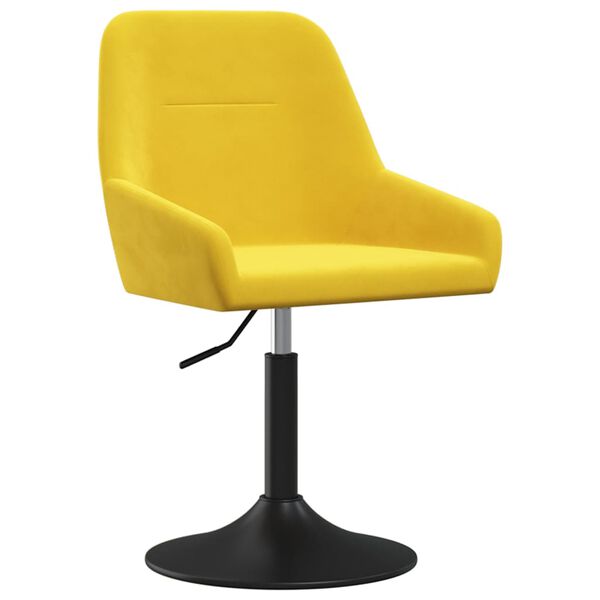 vidaXL Barov&aacute; židle hořčicově žlut&aacute; samet