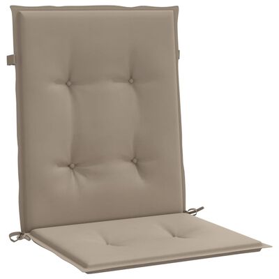 vidaXL Podušky na židli nízké opěradlo 4 ks taupe 100x50x3 cm oxford