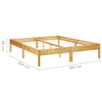 vidaXL Rám postele masivní dubové dřevo 200 x 200 cm