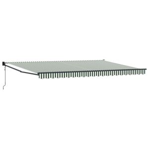 vidaXL Stahovac&iacute; mark&yacute;za Zelen&aacute; a b&iacute;l&aacute; 500 &times; 300 cm Polyester a kov