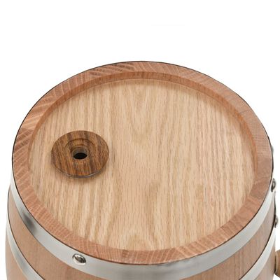 vidaXL Soudek na víno s pípou masivní dubové dřevo 6 l