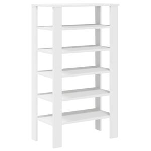 vidaXL Botn&iacute;k b&iacute;l&yacute; 61x32x105 cm kompozitn&iacute; dřevo