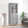 vidaXL Skř&iacute;ň highboard &scaron;ed&aacute; sonoma 69,5 x 34 x 180 cm kompozitn&iacute; dřevo