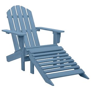 vidaXL Zahradn&iacute; židle Adirondack s podnožkou masivn&iacute; jedle modr&aacute;