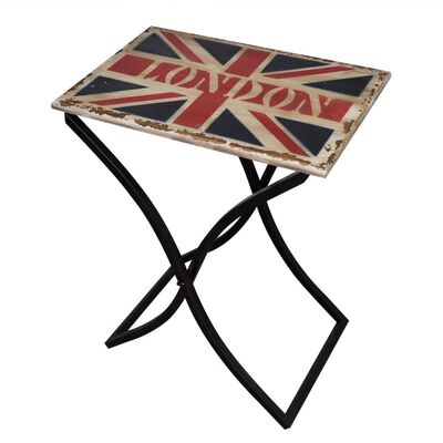vidaXL Konferenční stolek dřevěný s designem Union Jack