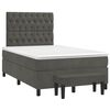 vidaXL Box spring postel s matrac&iacute; tmavě &scaron;ed&yacute; 120x190 cm samet