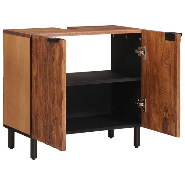 vidaXL Skř&iacute;ňka pod umyvadlo s polic&iacute; s &uacute;loži&scaron;těm Hněd&aacute; 62 x 33 x 58 cm