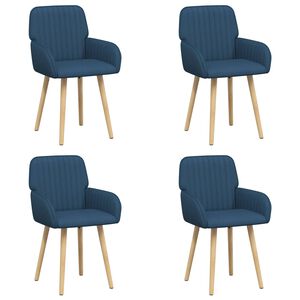 vidaXL J&iacute;deln&iacute; židle 4 ks Textil Modr&aacute; 56,5 x 50 x 87,5 cm