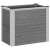 vidaXL Zahradn&iacute; vyv&yacute;&scaron;en&yacute; z&aacute;hon &Scaron;ed&aacute; 50 x 30 x 22 cm WPC a hlin&iacute;k