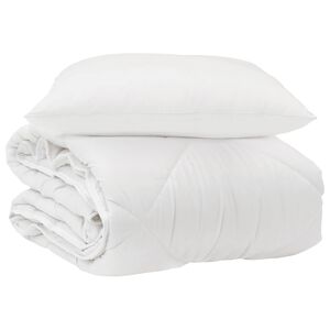 vidaXL Celoročn&iacute; peřina s pol&scaron;t&aacute;řem 2 pcs B&iacute;l&aacute; Mikrovl&aacute;kno