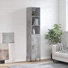 vidaXL Skř&iacute;ň highboard betonově &scaron;ed&aacute; 34,5x34x180 cm kompozitn&iacute; dřevo