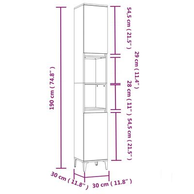 vidaXL 4dílný set koupelnového nábytku lesklý bílý kompozitní dřevo