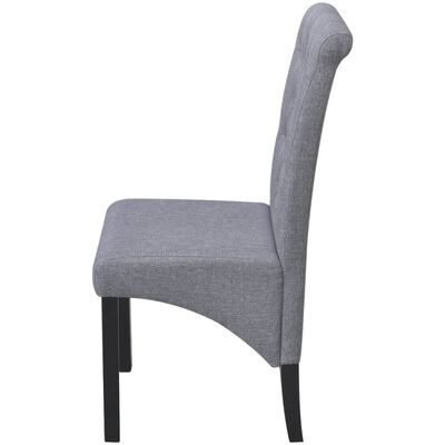 vidaXL Jídelní židle 4 ks světle šedé textil