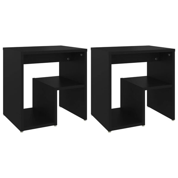 vidaXL Noční stolky 2 ks černé 40 x 30 x 40 cm kompozitní dřevo