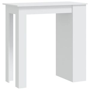 vidaXL Barov&yacute; stůl s &uacute;ložn&yacute;m reg&aacute;lem b&iacute;l&yacute; 102 x 50 x 103,5 cm kompozit