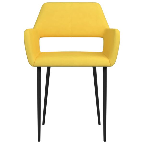 vidaXL J&iacute;deln&iacute; židle 2 ks žlut&eacute; textil