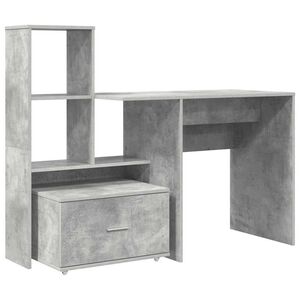 vidaXL Stůl Betonově &scaron;ed&aacute; Kompozitn&iacute; dřevo 131,5 x 50 x 106,5 cm
