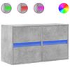 vidaXL N&aacute;stěnn&aacute; TV skř&iacute;ňka s LED osvětlen&iacute;m betonově &scaron;ed&aacute; 80x31x45 cm