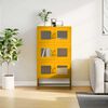 vidaXL Skř&iacute;ň highboard hořčicově žlut&aacute; 68x39x123 cm ocel