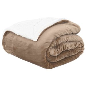 vidaXL Přehoz Velbloud&iacute; 240 x 270 cm 3.17 kg Fleece