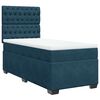 vidaXL Box spring postel s matrac&iacute; modr&aacute; 90 x 200 cm samet