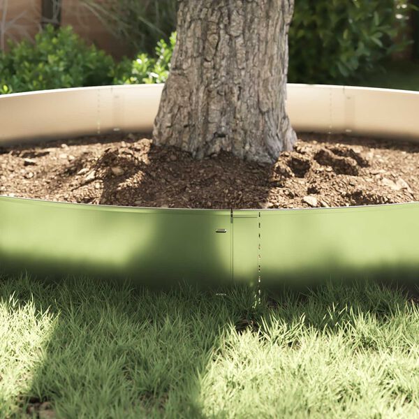 vidaXL Obrubníky trávníku 30 pcs Stříbrná 100 x 25 cm Pozinkovaná ocel