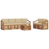 vidaXL Venkovn&iacute; pohovkov&aacute; souprava 7 pcs Přirozen&aacute; a B&eacute;žov&aacute;