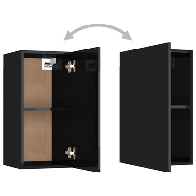 vidaXL TV stolky 2 ks černé s vysokým leskem 30,5x30x60 cm dřevotříska