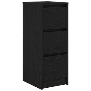 vidaXL Př&iacute;born&iacute;k Čern&yacute; dub 29,5x34x76 cm Dřevěn&aacute; konstrukce