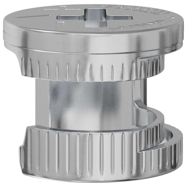 vidaXL Z&aacute;mkov&eacute; matice 12 pcs Stř&iacute;brn&aacute; 12 x 10 mm Kov