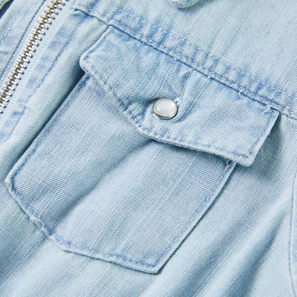 Dětsk&yacute; overal s kr&aacute;tk&yacute;m ruk&aacute;vem bledě modr&yacute; 116