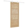 vidaXL Posuvn&eacute; dveře Př&iacute;rodn&iacute; a b&iacute;l&aacute; 83 x 211 cm
