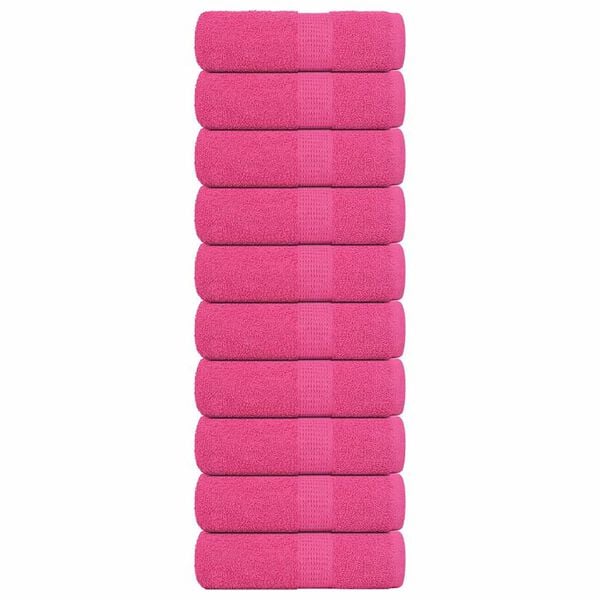vidaXL Ručn&iacute;ky pro hosty FROGN 10 ks růžov&eacute; 30x50 cm 360 g/m&sup2;