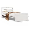 vidaXL R&aacute;m postele s čelem bez matrace b&iacute;l&yacute; 90x190 cm