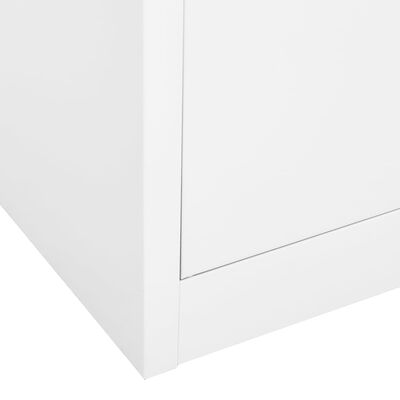 vidaXL Kancelářská skříň bílá 90 x 40 x 180 cm ocel a tvrzené sklo