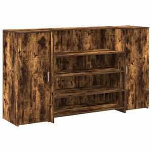 vidaXL Recepčn&iacute; stůl kouřov&yacute; dub 180x50x103,5 cm kompozitn&iacute; dřevo
