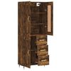 vidaXL Skř&iacute;ň highboard kouřov&yacute; dub 69,5 x 34 x 180 cm kompozitn&iacute; dřevo