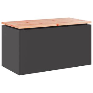 vidaXL Zahradn&iacute; lavice Čern&aacute; 80 x 40 x 43 cm Ocel