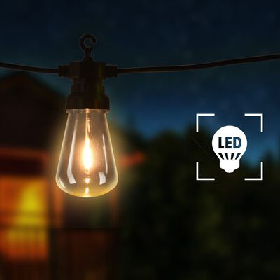 vidaXL LED lucerna světelný řetěz 20 ks oválná vánoční dekorace 23 m