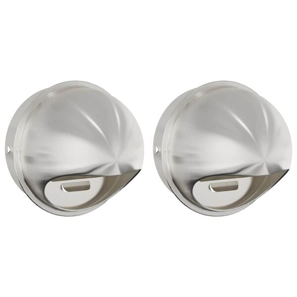 vidaXL Kryty vzduchov&yacute;ch ventil&aacute;torů 2 pcs Stř&iacute;brn&aacute; 200 mm