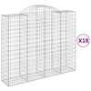 vidaXL Klenut&eacute; gabionov&eacute; ko&scaron;e 18ks 200x50x160/180cm pozinkovan&eacute; železo
