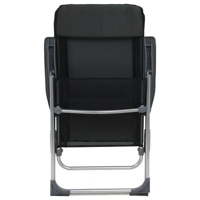 vidaXL Skládací kempingové židle z hliníku 4 ks černé