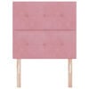 vidaXL Čelo postele s čelo Růžov&aacute; 90 cm Uměl&aacute; kůže