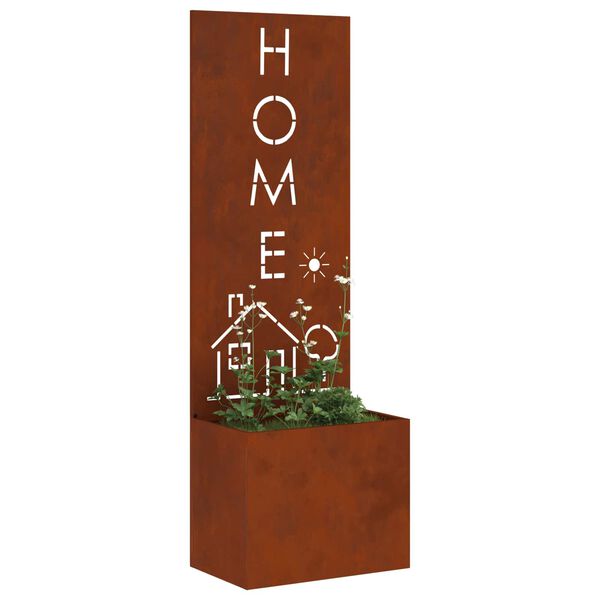 vidaXL Soukrom&iacute; na zahradě Rezav&aacute; 50 x 140 cm Povětrnostně odoln&aacute; ocel