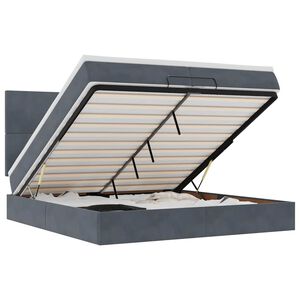 vidaXL Osmansk&yacute; r&aacute;m postele s matrac&iacute; tmavě &scaron;ed&yacute; 200x200cm samet