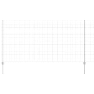 vidaXL Plot s sloupkem Stř&iacute;brn&aacute; 1,2 x 25 m Ocel