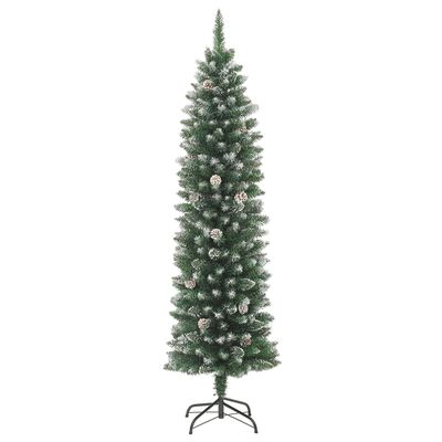 vidaXL Umělý úzký vánoční stromek se stojanem 180 cm PVC