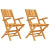 vidaXL Skl&aacute;dac&iacute; židle 2 ks 55x61x90 cm Masivn&iacute; teak